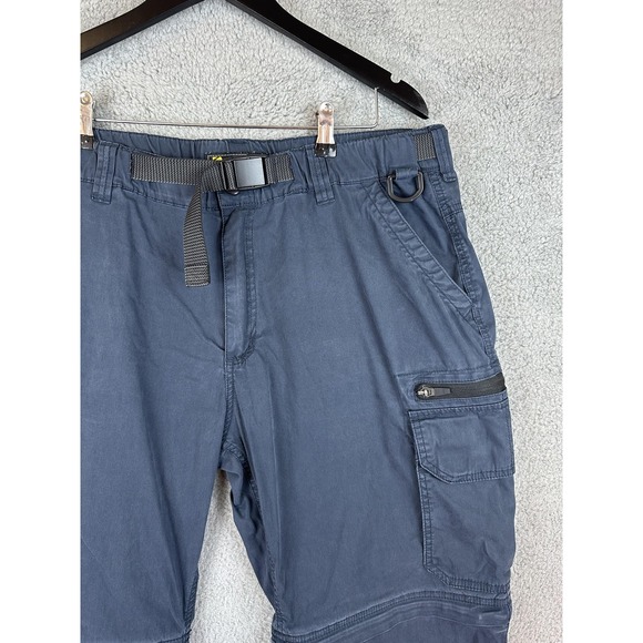 BC Clothing Convertible Cargo Pants Mens 36x31 Zip Off Hiking Outdoor Belt Rugby